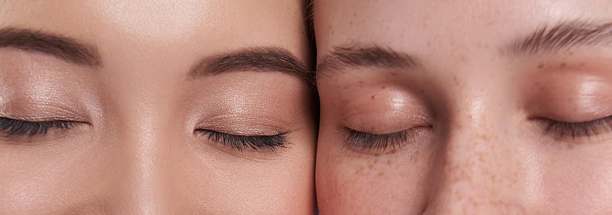 Close-up of eyes and surrounding skin