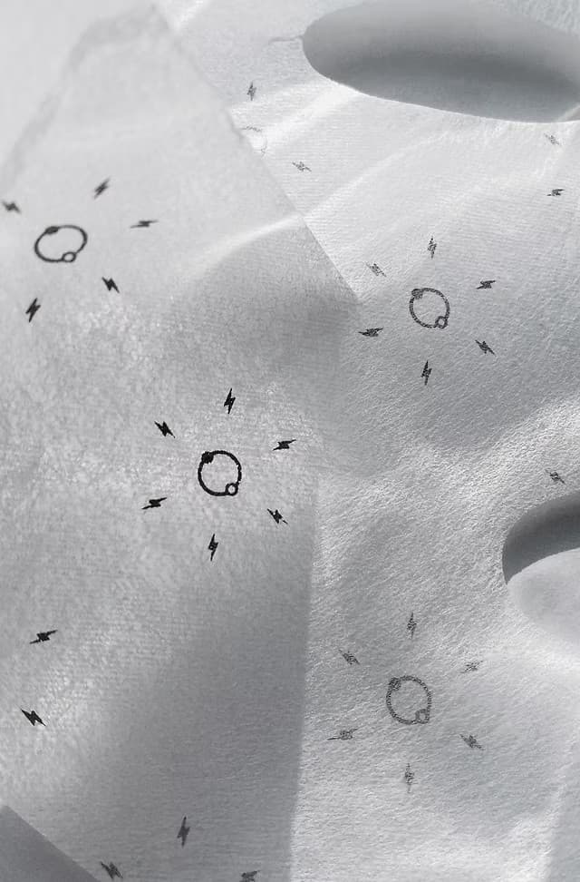 Printed mask pattern / micro-battery layout